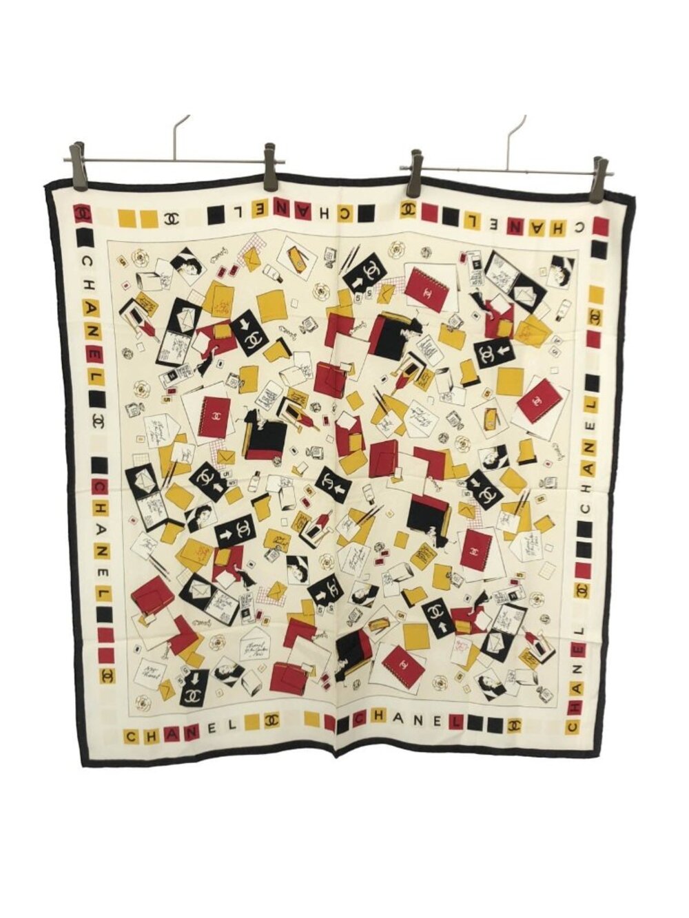 Chanel Graphic Print Scarf